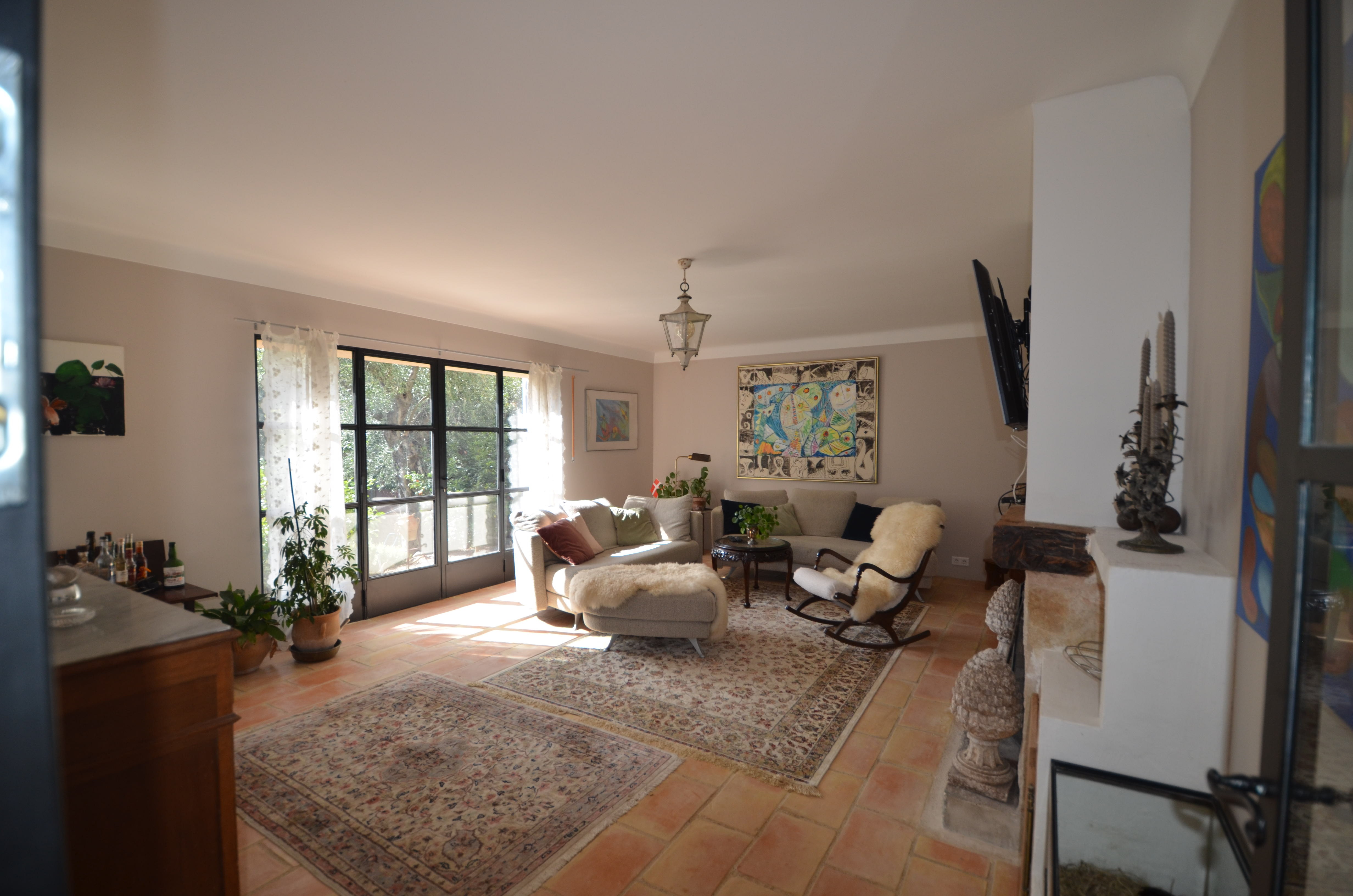 Main living room with fireplace