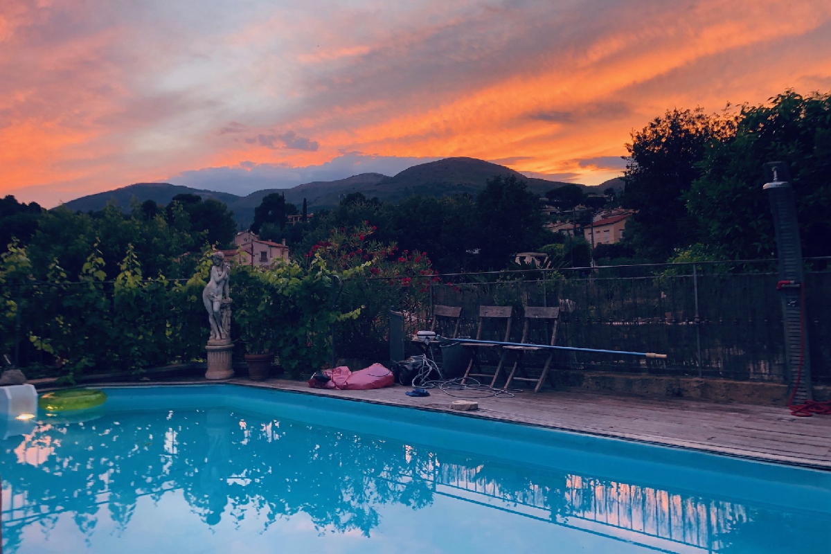 Sunset over the hills